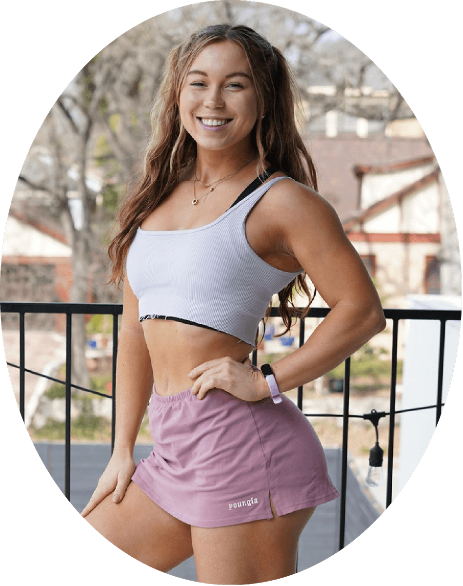 Danielle Kusenberger on a balcony in Austin