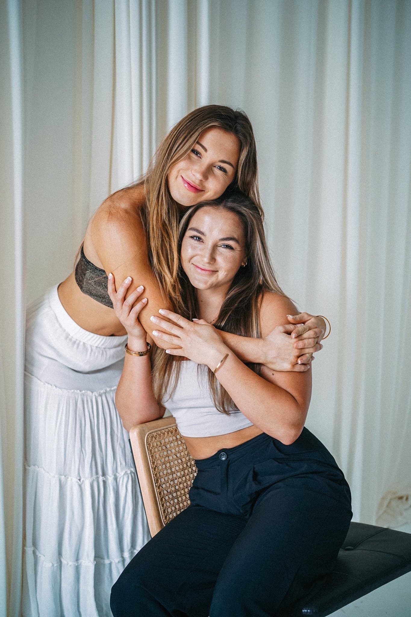 Danielle Kusenberger and Sierra Ashe together at the retreat photoshoot